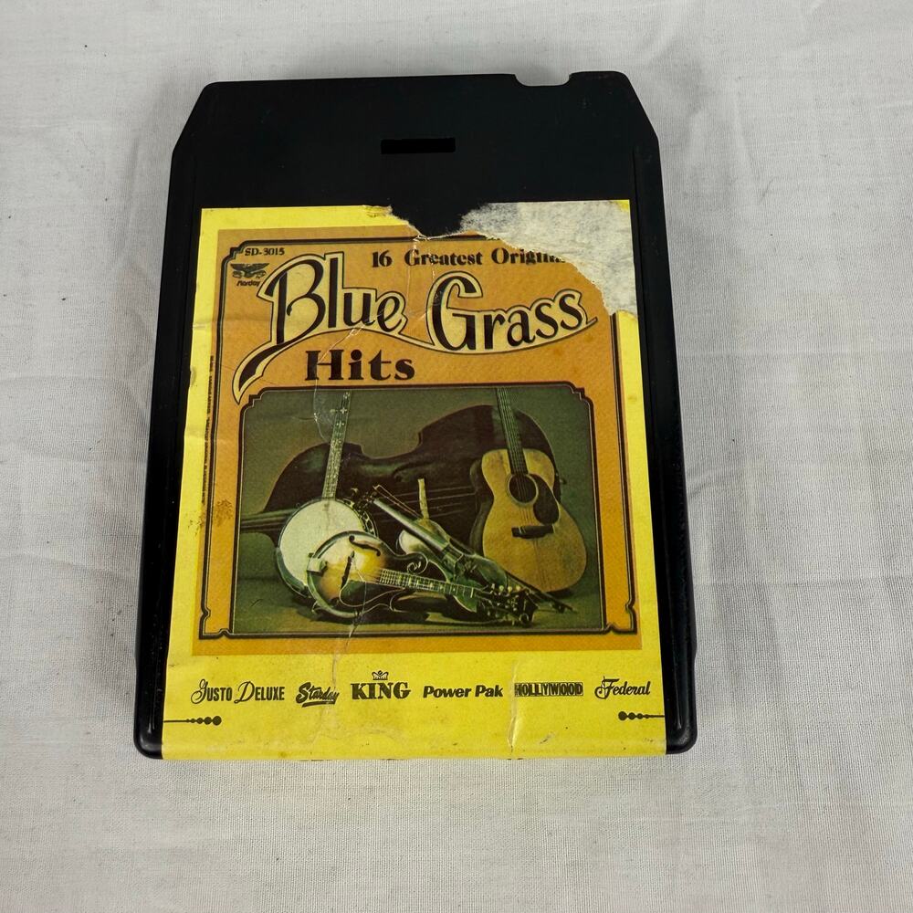 16 Greatest Original Bluegrass Hits - 8 Track Tape Gusto Records 1977 Untested